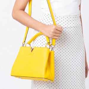 Designer inspired yellow bag